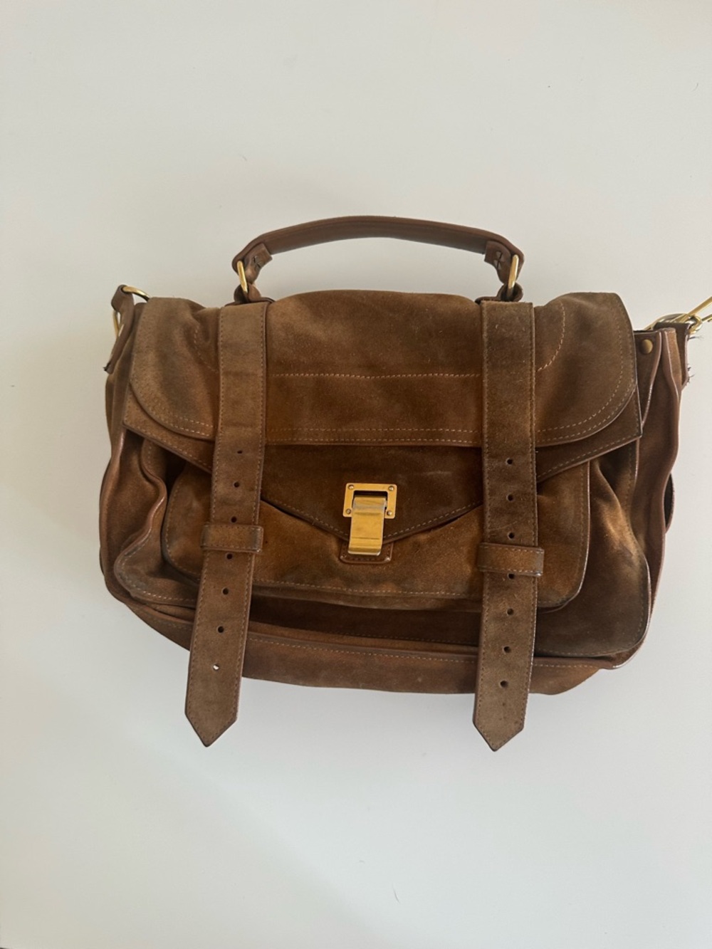 Proenza Shouler PS1 Medium Suede Satchel Bag